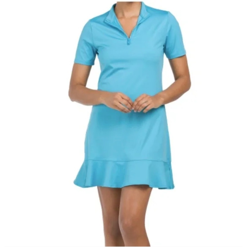 Tommy Bahama Golf Dress UPF 50 Quick Dry Moisture Wicking Ruffle Hem